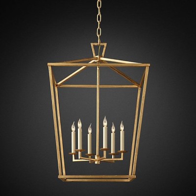Люстра Restoration Hardware English Openwork Linear Gilded Iron