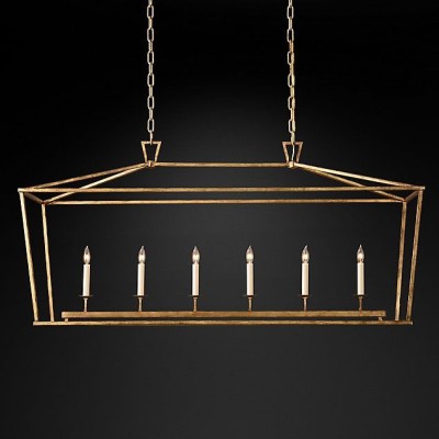 Люстра Restoration Hardware English Openwork Linear Silver Leaf