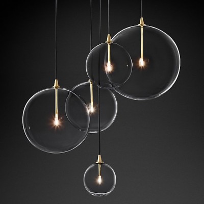 Настольная лампа Restoration Hardware Glass Globe Mobile Boom Black