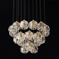 Подвесной светильник Restoration Hardware Boule De Cristal Round Cluster 14" Lacquered Burnished Brass