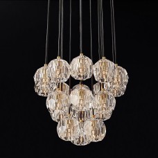 Подвесной светильник Restoration Hardware Boule De Cristal Round Cluster 24" Lacquered Burnished Brass