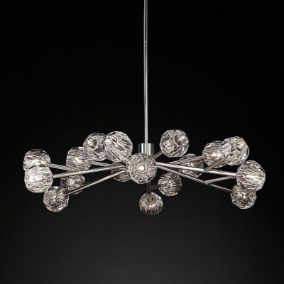 Подвесной светильник Restoration Hardware Boule De Cristal Round Cluster 24" Lacquered Burnished Brass