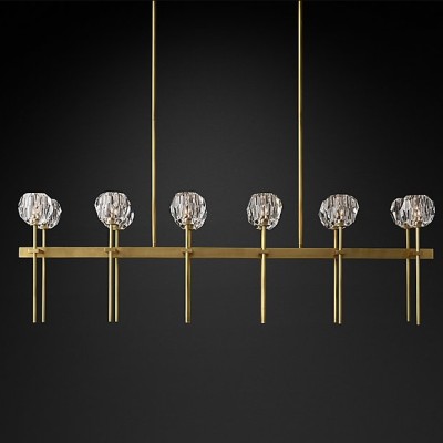Подвесной светильник Restoration Hardware Boule De Cristal Round Cluster 24" Lacquered Burnished Brass
