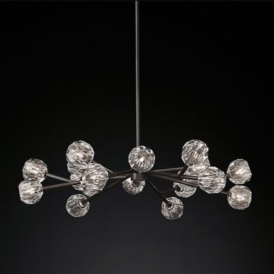 Подвесной светильник Restoration Hardware Boule De Cristal Round Cluster 24" Lacquered Burnished Brass