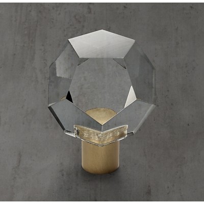Ручка-кнопка Restoration Hardware Camden Crystal d.3.2 Lac.Burnished Brass