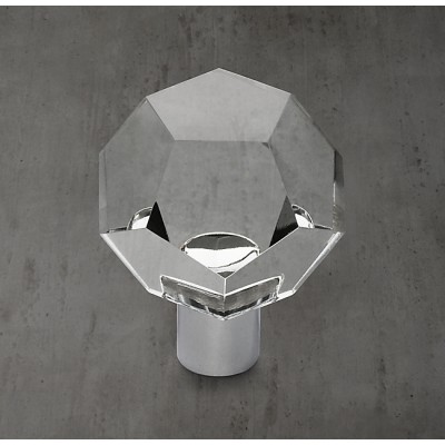 Ручка-кнопка Restoration Hardware Camden Crystal d.3.2 Polished Chrome