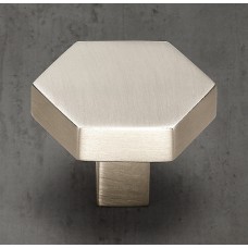 Ручка-кнопка Restoration Hardware Lambeth Hex. d.3.8 Satin Nickel