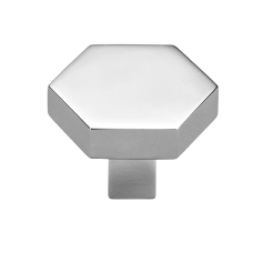 Ручка-кнопка Restoration Hardware Lambeth Hexagonal d.2.5cm Polished Chrome