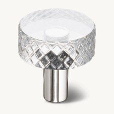 Ручка-кнопка Restoration Hardware Lambeth Knurled Crystal d.3.2 Polished Chrome