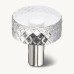 Ручка-кнопка Restoration Hardware Lambeth Knurled Crystal d.3.2 Polished Chrome
