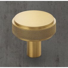 Ручка-кнопка Restoration Hardware Lambeth Knurled d.3.2 Lac.Burnished Brass