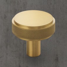 Ручка-кнопка Restoration Hardware Lambeth Knurled d.3.2 Polished Brass