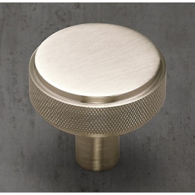 Ручка-кнопка Restoration Hardware Lambeth Knurled d.3.2 Satin Nickel