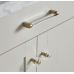 Ручка-кнопка Restoration Hardware Lambeth Smooth Crystal d.2.5cm Lacquered Burnished Brass