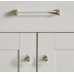 Ручка-кнопка Restoration Hardware Lambeth Smooth Crystal d.2.5cm Lacquered Burnished Brass