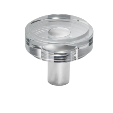 Ручка-кнопка Restoration Hardware Lambeth Smooth Crystal d.2.5cm Polished Chrome