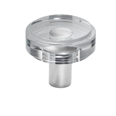 Ручка-кнопка Restoration Hardware Lambeth Smooth Crystal d.2.5cm Polished Chrome