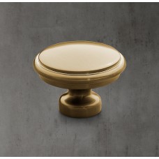 Ручка-кнопка Restoration Hardware Lugarno d.3.2 Polished Brass