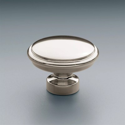 Ручка-кнопка Restoration Hardware Lugarno d.3.2 Polished Nickel