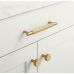 Ручка-кнопка Restoration Hardware Pillars d.3.2cm Lacquered Burnished Brass