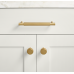 Ручка-кнопка Restoration Hardware Pillars d.3.2cm Lacquered Burnished Brass