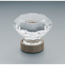 Ручка-кнопка Restoration Hardware Traditional Glass d.3.2 Satin Nickel