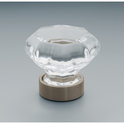 Ручка-кнопка Restoration Hardware Traditional Glass d.3.2 Satin Nickel