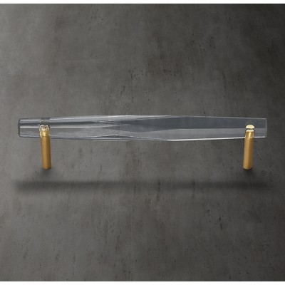Ручка-скоба Restoration Hardware Camden Crystal L.7.6 Lac.Burnished Brass