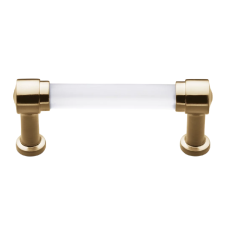 Ручка-скоба Restoration Hardware Grafton Glass L.10.2cm Lacquered Burnished Brass