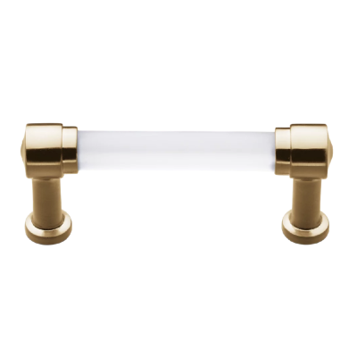 Ручка-скоба Restoration Hardware Grafton Glass L.10.2cm Lacquered Burnished Brass