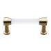 Ручка-скоба Restoration Hardware Grafton Glass L.10.2cm Lacquered Burnished Brass