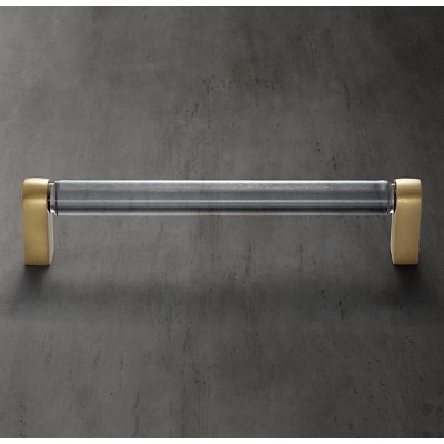 Ручка-скоба Restoration Hardware Lambeth Crystal L.15.2 Lac.Burnished Brass