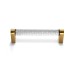 Ручка-скоба Restoration Hardware Lambeth Knurled Crystal L.10.2 Polished Brass