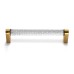 Ручка-скоба Restoration Hardware Lambeth Knurled Crystal L.10.2 Polished Brass