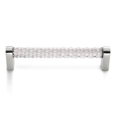 Ручка-скоба Restoration Hardware Lambeth Knurled Crystal L.15.2 Polished Chrome
