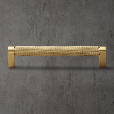 Ручка-скоба Restoration Hardware Lambeth Knurled L.20.3 Polished Brass