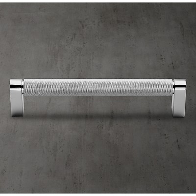 Ручка-скоба Restoration Hardware Lambeth Knurled L.20.3 Polished Chrome