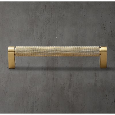 Ручка-скоба Restoration Hardware Lambeth Knurled L.45.7 Lac.Burnished Brass