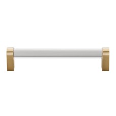 Ручка-скоба Restoration Hardware Lambeth Smooth Crystal L.10.2cm Lacquered Burnished Brass
