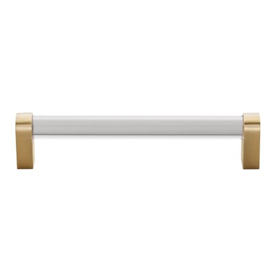 Ручка-скоба Restoration Hardware Lambeth Smooth Crystal L.10.2cm Lacquered Burnished Brass
