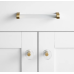 Ручка-скоба Restoration Hardware Lambeth Smooth Crystal L.10.2cm Lacquered Burnished Brass