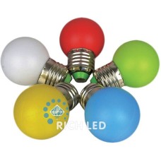 Лампа светодиодная RL-BL E27 220В 1Вт мультиколор RL-BL-E27-G45-RGB