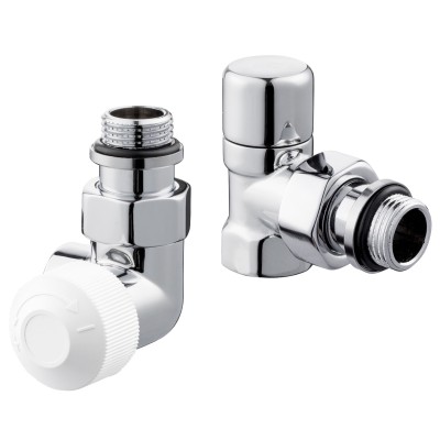 Набор термостатический для радиатора трехосевой Royal Thermo Design 1/2quot;М30х1,5 (Хром)