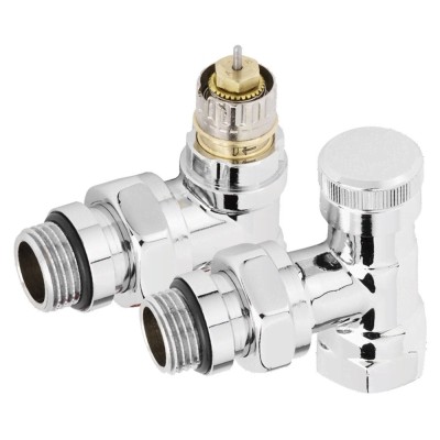 Набор термостатический для радиатора угловой ROYAL THERMO Design 1/2quot; Click (Хром)