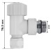 Набор термостатический угловой Royal Thermo Design Pro 15мм М30х1,5 (Белый)