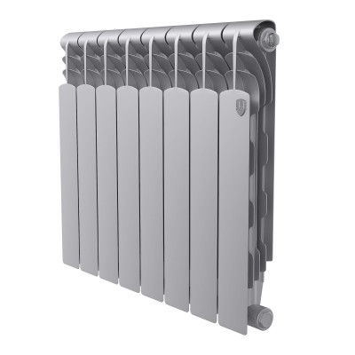 Радиатор биметаллический Royal Thermo Revolution B 500 Серебристый – 8 секц.