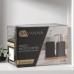 Аксессуары для ванной SAVANNA Square, 3 предмета: дозатор для мыла, стакан, подставка, чёрные