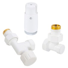 Комплект подключения SCHLOSSER STANDARD MINI 1/2quot; осевой, белый, с термоголовкой MINI М30х1,5