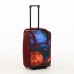 Чемодан малый 37 л (S) с сумкой Sacvoyage, отдел на молнии, с расширением, цвет фиолетовый