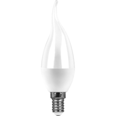 Лампа светодиодная Feron E14 9W 6400K свеча на ветру матовая SBC3709 55173